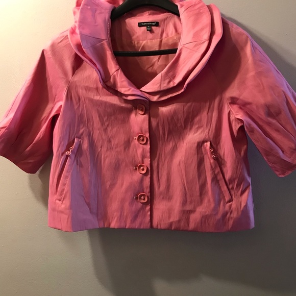 Samuel Dong Floral neck design Spring Coat Size M - Picture 6 of 9